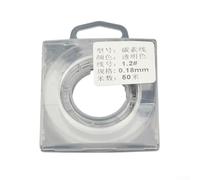 Oniissy 50m Fluorocarbon Leader Line for Sea Fishing Sinking Carbon Fiber Fishing Line 1.81-3.63kg Breaking Strength 0.10-0.24mm Diameter Silver, 100g(1.2#For)