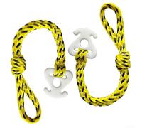 Oniissy 6000 lb Tension Boat Tow Rope Quick Connector with Floating Ropes for Towable Tubes, Water Skiing, Kayaking and Skiing(yellow black)