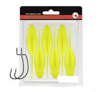 Oniissy 6pcs 10cm Swimbait for Crankbaits Fishing, Long Tailed Fake Tadpole Soft Lure with Sinking and Floating Wobblers, Compatible with Various Fish Species,(yellow)