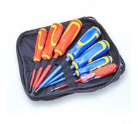 Oniissy 7-Piece Insulated Magnetic Screwdriver Set with Cross and Flat Head, Industrial Grade Chrome Vanadium Steel for DIY Projects and Professional Electrical Work