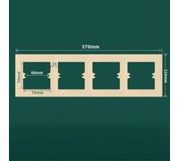 Oniissy 86 Type Switch Socket Wall Panel Decorative Frame Cover for Electrical Outlets and Switches in White, Grey and Gold Colors Made from PC Material(gold-type4)