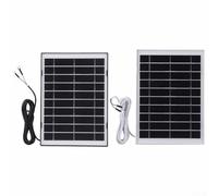 Oniissy 8W 5V Monocrystalline Solar Panel with 3-Meter Cable for Ring Video Doorbell 4/3/Plus/2 and Outdoor Security Cameras, Weather-Resistant Design for Home Garden Systems(White)