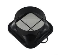 Oniissy ABS Flange Air Vent Connector with Filter for Kitchen Hood Ventilator Wall Mounted Duct Fan Hose Adapter 150mm Indoor Air Quality Exhaust Outlet