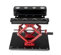 Oniissy Adjustable Aluminum RC Car Work Stand for 1/8 1/10 1/12 1/16 Scale Crawler Truck Buggy - Height Adjustable 2.36-5.51 Inches with Non-Slip Pad and Measurement(Black)