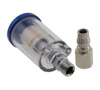 Oniissy Air Regulator Gauge In-Line Oil Water Trap Filter, for Pneumatic Tools Airbrush Compressor Spray Gun 1/4 Inch Thread Copper Material(B)