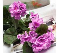 Oniissy Artificial Geranium 2 PACK, Red Pink Yellow White Artificial Flowers Artificial Plants Fake Faux Flowers for window boxes hanging baskets and home-purple
