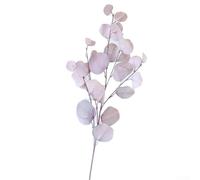 Oniissy Artificial Leaves Stems,3Pcs Faux Eucalyptus Single Branch Simulation Silver Dollar Foliage Plant Light Blue Silk Flower Bush for Home Wedding Vase Bouquet Filler Decor(purple)