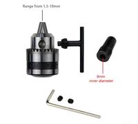 Oniissy B12 Drill Chuck with Wrench for CNC Machine, Lathe, Milling and Wood Working Machines, 1.5-10mm Clamping Range with B12 Taper Connector and 4-Piece Set(Chuck Shaft 8mm)