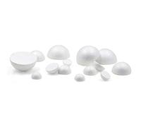 Oniissy Balls, 10 Pieces White Foam Hemisphere, Craft Foam Balls Modelling Craft Ball Wedding Christmas DIY Decorations-5cm