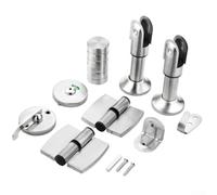 Oniissy Bathroom Handle Hinge Bracket Hook Door Lock Hardware Set, Sturdy Door Handle Locking Kit for High Use Public Restroom Applications(Right)
