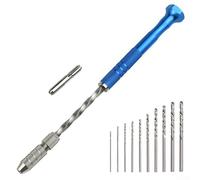 Oniissy Blue Extended Semi-automatic 0.5-3mm Hand Drill Circuit Board Drilling Tool,Mini Hand Drill Set for Crafts,for Delicate Manual Work, Electronic Assembling, Craft Carving DIY, Model Making