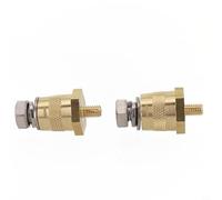 Oniissy Brass Battery Terminal Poles for M6 Thread Car Battery Connector with 2 Screws, 6mm External 8mm Internal Thread, Secure Connection Adapter for Automotive