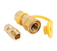 Oniissy Brass Male Inline Quick Release Fitting Coupling For 1/2 Inch Adapter Butane/Propane Gas Hose,For Camping Gas Cookers,Gas BBQ Patio Heater