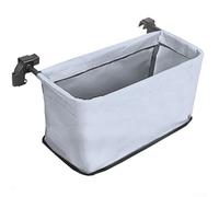 Oniissy Camping Wagon Cart Storage Bag with Oxford Cloth Material for 8-Inch Foldable Wagon Cart Trolley, Rear Tail Basket Bag with Support Rod and Buckles, Blue Black(gray)