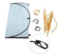 Oniissy Canoe Sun Shade Shelter Waterproof Oxford Cloth Awning with Aluminum Support Rods Storage Bag 125x110cm for Single(5)