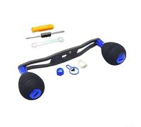 Oniissy Carbon Fiber Fishing Reel Handle with Tool Set 140mm Longer For EVA Knob Compatible with For DAIWA and S Brand Reels 8 * 5/7 * 4mm Hole Size(blue)
