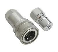 Oniissy Carbon Steel G3/8 Female Pipe Hydraulic Quick Connect Coupler Set for Construction and Industrial Equipment