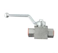 Oniissy Carbon Steel Hydraulic Ball Valve, 2 Way High Pressure Control, Manual Operation Thread Connection BSP-500 Bar MWP Water Oil Gas Compatible(G1/4)