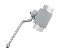 Oniissy Carbon Steel Hydraulic Ball Valve, 2 Way High Pressure Control, Manual Operation Thread Connection BSP-500 Bar MWP Water Oil Gas Compatible(G3/8)
