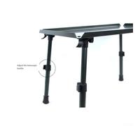 Oniissy Carp Fishing Bivvy Table with Aluminum Alloy Plate and Folding Legs for Anglers, Adjustable Height and Non-Slip Design, Lightweight Green Plastic Construction(Army Green L#)