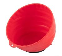 Oniissy Chalk Bowl for Gym and Stadiums, Magnetic Suction Chalk Holder with Screw Storage, Large Opening Design, Plastic Fitness Training Accessory Compatible with(red)