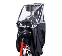 Oniissy Child Seats Rain Cover with Transparent Windshield and Reflective Strips, Weatherproof PVC Oxford Cloth Protection for Rear Baby Saddle, Suitable for
