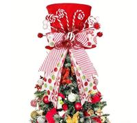 Oniissy Christmas Tree Hat With Foldable, Washable Cloth Design, Candy Bow Decorations, Adds Festive Style And Is Easy To Store After Holiday Use