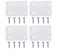 Oniissy Cooler Replacement Hinges, 4pcs (2 Hinges + 8 Screws), Plastic, White, Painted Finish, Surface Mount, Plastic, Unfinished