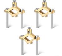 Oniissy Copper Alloy Ground Clamp Set for Water Pipes & Steel Conduit - 1/2 to 1 Inch Pipe Bonding Clamps with Screws for Electrical Grounding Wire Connection(3PCS)