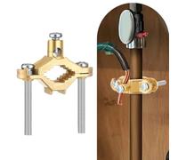 Oniissy Copper Alloy Ground Clamp Set for Water Pipes & Steel Conduit - 1/2 to 1 Inch Pipe Bonding Clamps with Screws for Electrical Grounding Wire Connection(1PCS)