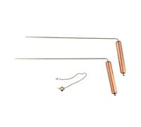 Oniissy Copper Divining Rods Set for Water, Gold and Metal Detection, Professional Dowsing Equipment with Pendant for Treasure Hunting, Geobiology and Paranormal(A)