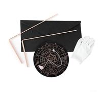 Oniissy Copper Dowsing Rods Professional Divination Kit With Pendulum For Water Finding Crystal-Energy Detection Telescopic Design Metal Detection(C)