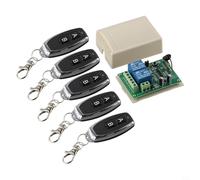 Oniissy DC 12V 1CH RF Relay, 433 mhz Wireless Remote Control Switch, Relay Receivers with Transmitters 433Mhz EV1527 Learning Code Remote Control Switch