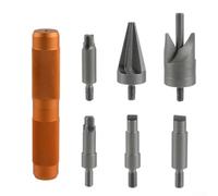 Oniissy Deburring Reamer Chamfer Tool,Chamfer Tool With Dual Ended Bits For Quick Burr Removal On Various,Cleaning Tool Primer Pocket Cleaner With 6 Bits