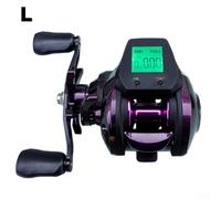 Oniissy Digital Fishing Reel, Baitcasting Reel with 7.2:1 Speed Ratio, 4+1 Ball Bearings, 8kg Braking, Aluminum Alloy Body for Left or Right Hand Use(Purple)(Left)
