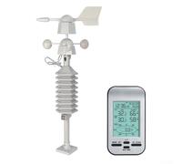 Oniissy Digital Wireless Weather Meter Small Weather Station 433MHz Wireless/Anemometer, Compact Wireless Weather Meter Reliable Weather Station with Anemometer