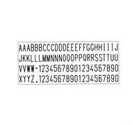 Oniissy DIY Rubber Type Stamp with 3mm, 4mm and 6.4mm Character Heights for Digital Letter Stamping and Craft Projects, Includes A-Z Letters and 0-9 Numbers with(6.4mm)