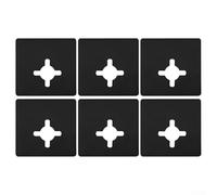 Oniissy Door Lock Repair Plates Door Lock Front Ball Reinforcement Plate,Door Lock Repair Plate, Brushed Door Handle Fixing Plate Brackets(6pcs)