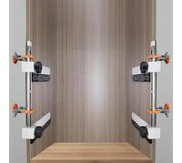 Oniissy Drawer Slide Installation Jig with Magnetic Support Arm, Engraved Dual Metric and Imperial Scales, Toggle Clamp with Rubber Pads for Precision Cabinet Hardware(2 Piece Set)