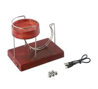 Oniissy Electromagnetic Art Perpetual-Motion Machine,Motion Machine Decoration,Silent Rolling Ball Perpetual-Motion Simulator,Dynamic Newton's Law Model(Wine Red)