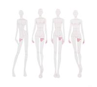 Oniissy Fashion Illustration Ruler Figure Sewing Design Template Tailoring Tools,Clothing Pattern Making Tools Essential Transparent Ruler Set For Accurate Measurements(A)