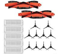 Oniissy Filter Replacement Parts Kit Accessory for WYZE WVCR200S Robot Vacuum Cleaner - Includes 5 Filters, 10 Side Brushs, 2 Main Brush- All 17 Packs
