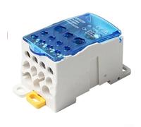 Oniissy Flexible Wiring Terminal Block, With Openable Cover, For Access Wiring, IN Rail Design, Flame Retardant Base, Brass Guide 1 Input Multiple Outputs(250A)