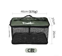 Oniissy Floating Fishing Net Foldable Fish Basket with For EVA Foam Collapsible Design, Quick Dry Mesh Fabric and Top Zipper Closure for Secure Fish Containment in Outdoor(C)