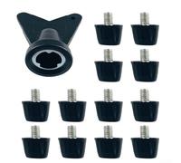 Oniissy Football Boot Studs Replacement Set with Wrench - 12-Piece Plastic and Metal Spikes for Rugby Shoes, Hiking Shoes and Football Boots with 5mm Thread(9MM)