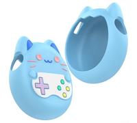 Oniissy For Tamagotchi Paradise Silicone Protective Case Cover Soft Anti Drop Shell with Lanyard for Game Console 8x8x4CM(Blue)