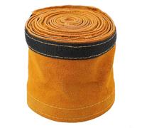 Oniissy for TIG Welding Torch Cable Cover 11.5ft Leather Sleeve for MIG Plasma Hose Protection, Heavy-Duty Wear-Resistant Flame-Retardant Cowhide Stitched Wrap for