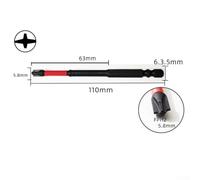 Oniissy FPH2 Screwdriver Bit Set for Electricians, 10 PCS Cross Slot Drill Bits 65mm & 110mm, Magnetic Alloy Steel with Hardened Core, Anti-Slip for Shaft,