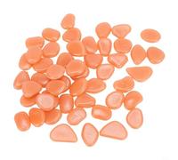 Oniissy Glow in The Dark Garden Pebbles Decorative Luminous Stone for Walkway Fish Tank Aquarium Outdoor Indoor Path Light Plant Pots Pool Decor 2-3cm 50PCS(Orange)
