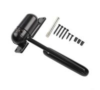 Oniissy Heavy Duty Adjustable Mounted Door Closer with 30 Minute Fire Rating and Spring Loaded Mechanism for Doors Up to 68kg - Zinc Construction in Black Finish